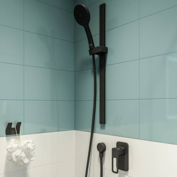 Встраиваемый смеситель с одним выходом черный IDDIS Slide (SLIBL00i66)